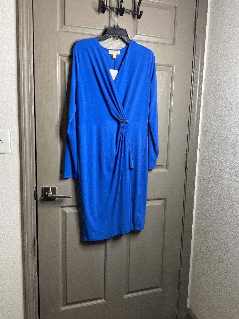 Michael Kors Cobalt Blue Long Sleeve Wrap Dress XL NWT